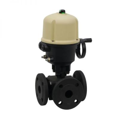 Automatic 3-way flange ball valve carbon steel 2060033662080