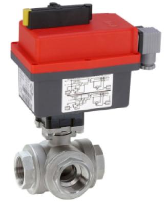Automatic 3-way thread ball valve stainless steel 0060028241006