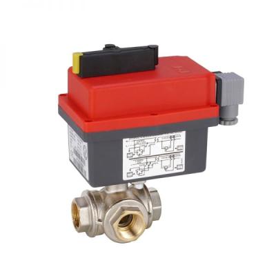 Automatic 3-way thread ball valve brass 2TV2000021
