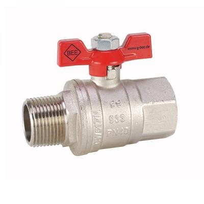 Ball valve with thread connection of brass from G. bee with the article number 0020027031020