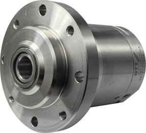 Hydraulic unclamping unit LE95F-H13-B in silver with the article number 9510169032V03 from OTT-JAKOB Spanntechnik