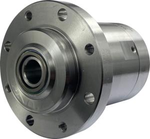 Hydraulic unclamping unit LE95F-H23 in silver with the article number 9510169032 from OTT-JAKOB Spanntechnik