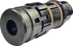 Spannsatz HS-A100/B125-B-M20X1,5-Ø22 zusammengebaut und schräg liegend mit der Artikelnummer 9560005526 von OTT-JAKOB Spanntechnik
