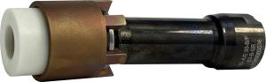 Spannsatz HS-A/E 50-B/F 63-B-SR mit der Artikelnummer 9560003536 inklusive Konterschraube mit der Artikelnummer 9510159751 seitlich liegend von OTT-JAKOB Spanntechnik GmbH
