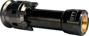 Tool Gripper HS-A/E 63-B/F 80-B-SR in black assembled oblique to the front with article number 9560003326 from OTT-JAKOB Spanntechnik